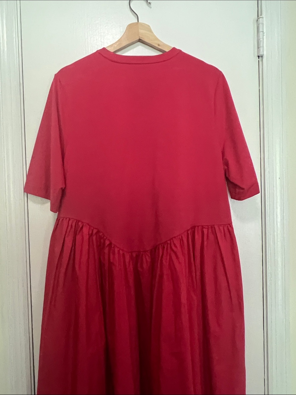 COS Fuchsia Tiered Midi Dress, size Large - Picture 4 of 4